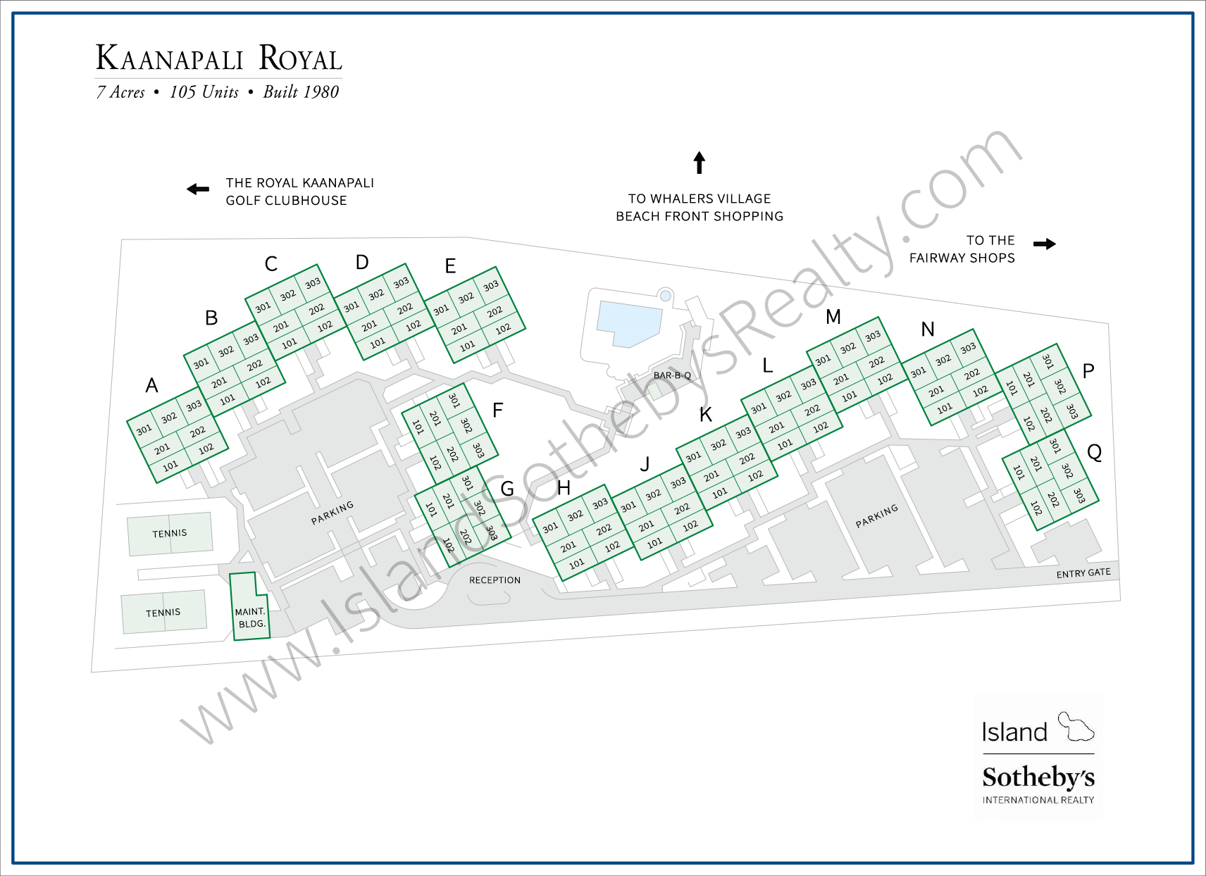 Kaanapali Royal Map